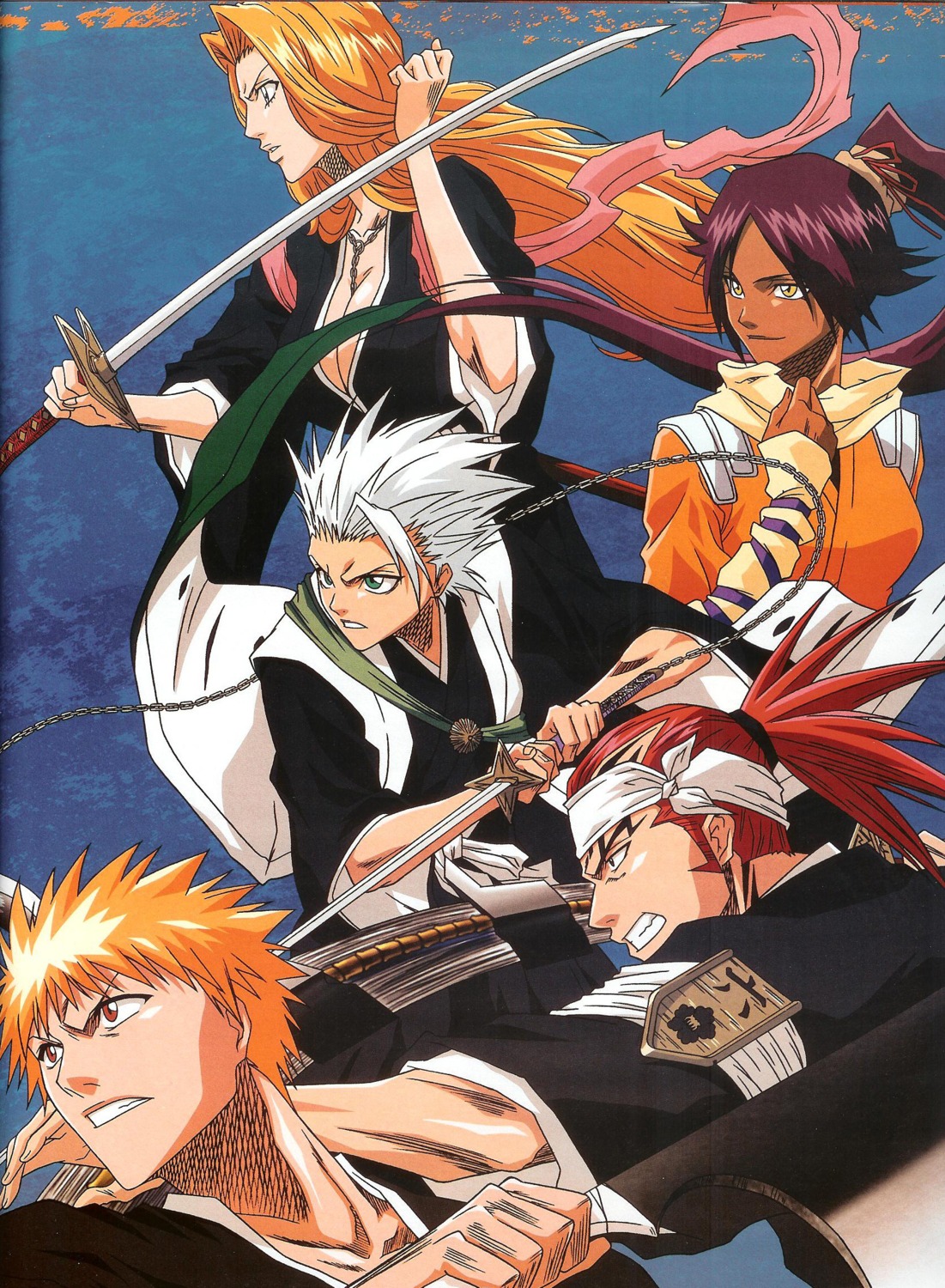 bleach abarai renji hitsugaya toushirou kurosaki ichigo matsumoto